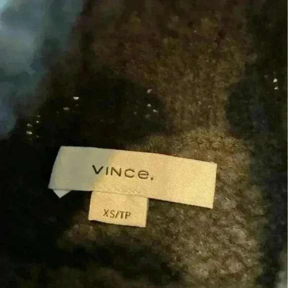 New Vince Women's Mock Neck Wool Blend Sweater Green - Picture 7 of 10